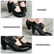 thumbnail image 2 of 1 par de zapatos de tacón alto con lazo para mujer, con punta ligera y tacón grueso., 2 of 8
