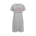 thumbnail image 4 of Birdeem Chemises de Nuit pour Femmes Robe de Nuit Courte Surdimensionnée Imprimée Col Rond et Manches Courtes, 4 of 12