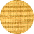thumbnail image 1 of Ahgly Company Indoor Round Abstract Yellow Contemporary Area Rugs, 4' Round, 1 of 4