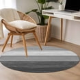 thumbnail image 4 of Round Rug 3.3Ft Washable Non-Slip, Grey Ombre Circle Area Rugs for Living Room Bedroom, Farmhouse Vintage Wooden Grain Texture Indoor Floor Mats Carpet Runner for Home Decor Aesthetic, 4 of 8