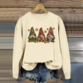 thumbnail image 2 of WEAIXIMIUNG Chandail en Molleton pour Femmes Col Rond Fermeture Éclair Mode de Noël Décontractée Imprimé Bonhomme de Neige Pull à Manches Longues Sans Chapeau, 2 of 6