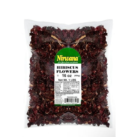 Premium Dried Hibiscus Flowers – Whole Flower Petals for Herbal Infusions, Loose Leaf Blends, and Culinary Use – Great with Dandelion Root, Raspberry Leaf, and More (16oz)
