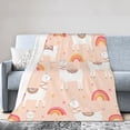 thumbnail image 2 of Yibo Rainbow And Lamb Blanket Cute Blanket For Girls The Best Gift For Girls Birthday Gift Valentine'S Day Gift Sofa Blanket, 2 of 6