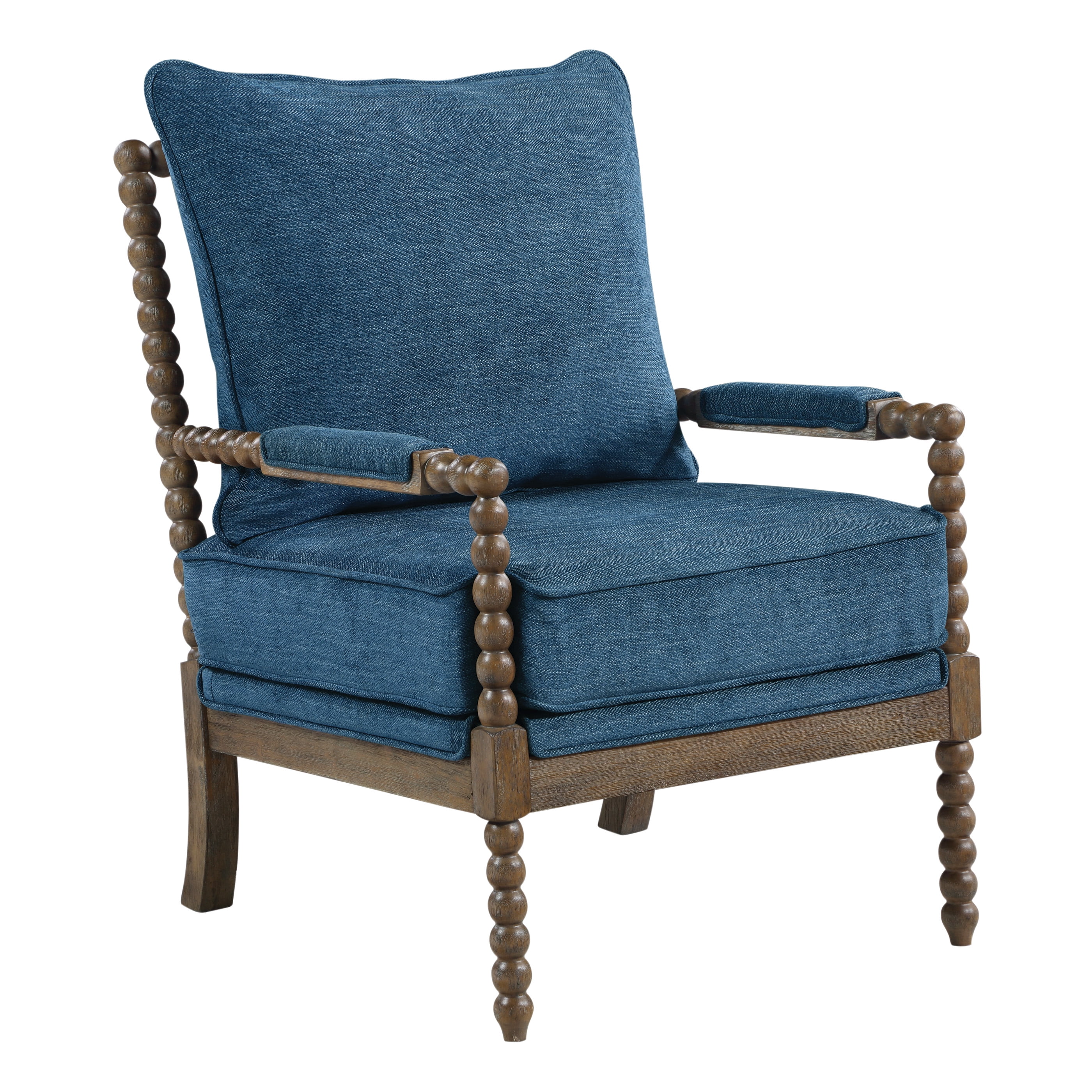 Buy OSP Home Furnishings Fletcher Spindle Chair in Navy Fabric with
