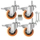 thumbnail image 1 of Ruedas giratorias YEWEKE de PVC de alta resistencia con freno, 5 cm, 300 kg, 1 of 7