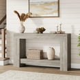 thumbnail image 2 of Gaderth 47 Inch Entryway Console Table With 2 Tier Open Storage, Long Wooden Sofa Accent Table For Behind Couch, Modern Farmhouse Hallway Table For Living Room Entrance Foyer Corridor, 2 of 7