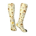thumbnail image 5 of Lsque Watercolor Bee Honey Honeycomb Bee Printed Crew Socks Men's Women's LightWeight Thin Casual Calf Socks ,Knee High Socks,Cotton Socks, 5 of 9