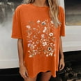 thumbnail image 6 of Drses Wildflowers Shirt for Women Oversized Floral Loose T Shirts Graphic Tees Flower Plant Shirts Womens Tops, 6 of 7