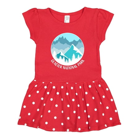 

Inktastic Glacier National Park Blue Montana Gift Toddler Girl Dress