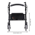 thumbnail image 3 of NOVA Medical Products 20 Zoom Rolling Walker, Black, 3 of 7