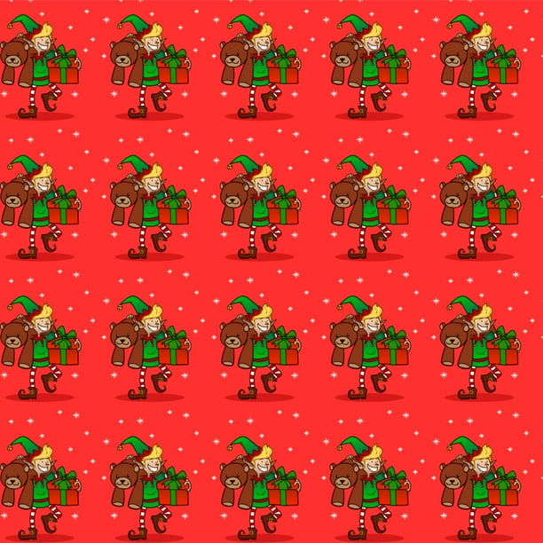 Christmas Elf Wrapping Paper 