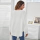 thumbnail image 4 of Camisetas de manga larga para mujer, estilo informal, holgadas, de otoño (blanco), 4 of 5