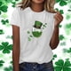 thumbnail image 1 of Xuyuer St. Patrick's Day Women Shamrock Clover Graphic Casual T-Shirt Short Sleeve Fashionable Tee Pullover Tops Shamrock Tee Round Neck T-Shirt Irish Tops, 1 of 5