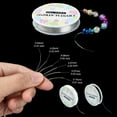 thumbnail image 4 of 2 Roll Round Elastic Thread Stretchy String Bead Cord for Beaded Jewelry Making Clear 0.4mm 21.87 Yards(20m)/Roll, 4 of 5