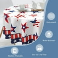 thumbnail image 4 of 4th of July Patriotic Tablecloth 60x60 Inch Round,American Flag Star Independence Day Memorial Day Table Cover for Party Picnic Dinner Décor, 4 of 6