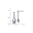 thumbnail image 3 of 2/5 Carat (Ctw) Tanzanite Infinity Drop Earrings in Sterling Silver for Women, 3 of 4
