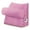 Pink, variant on CJC Velvet Soft Triangular Wedge Pillow with Side Pocket, 3 in 1 Adjustable Bed Reading Pillow Bedrest Lumbar Neck Back Support Cushion, Gray