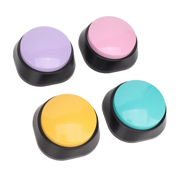Dog Buttons, Compact 30 Second Record Battery Powered Voice Recording Button Clear Sound 4Pcs  for Office for Cats