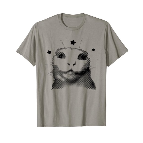 Funny Cute Retro Cat Meme T-Shirt for Cat Lovers - Adorable Graphic Print Design