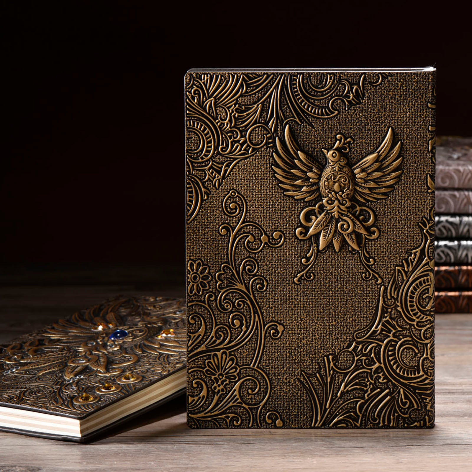 Embossed Pattern Notebook European A5 Notepad Stereo 100 Pages