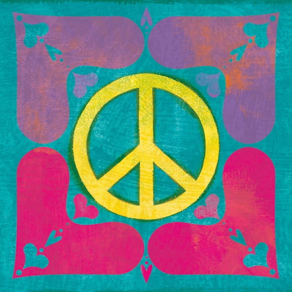 "Peace Sign Quilt II" Painting Print on Canvas