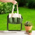 thumbnail image 2 of Pure Garden Folding Garden Stool with Tool Bag, 9 Storage Pockets, 2 of 5