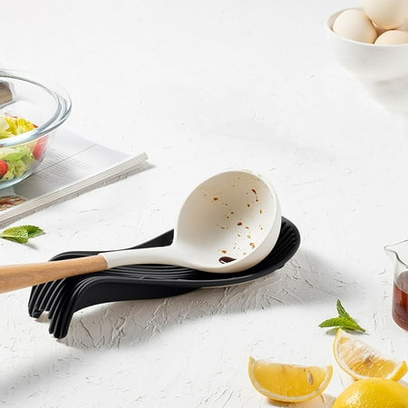 

JGJJUGN Multifunctional Kitchen Utensil Organizer Tray with Insulated Spoon Rest for Countertop Cleanliness and Organization