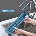 thumbnail image 4 of Telescopic Sink Shelf Soap Sponge Drain Rack Storage Basket Faucet Holder Adjustable Holder Sink, 4 of 9