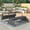 Gray, variant on Patio Dining Table, Outdoor Table and Chairs, Versatile Outdoor Loveseat That Converts to4 Seats and 1 Table, for Gardens and Lawns, Gray