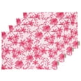 thumbnail image 1 of Vargottam Placemats- Placemat For Dining Table, Set Of 4- Printed & Reversible CottonNapkin-IndoorPlacematsFor Home & Kitchen Dining Table- Florals (Pink), 1 of 5