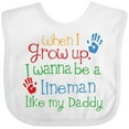 thumbnail image 3 of Inktastic Lineman Like Daddy Boys or Girls Baby Bib, 3 of 4