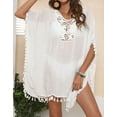 thumbnail image 3 of Swimsuit Cover Up for Women Plus Size Bathing Suit Cover Ups Casual Beach Cover Up with Fringed Hem Shermie, 3 of 6
