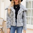 thumbnail image 6 of Womens Coat Fleece Cropped Jacket Long Sleeve Coats Warm Winter Jackets 2024 With Pockets, 6 of 9