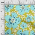 thumbnail image 2 of oneOone Cotton Cambric Lime Green Fabric Floral Craft Projects Decor Fabric Printed By The Yard 42 Inch Wide, 2 of 4