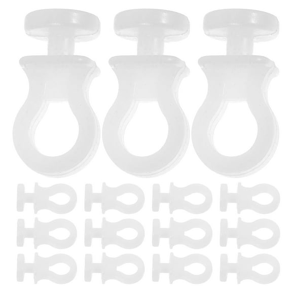 Hemoton 100PCS White Plastic S Hooks with Sliding Track for Efficient Kitchen Storage Hanger for Hanging Pots Pans Small Items Utility Hooks