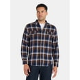 thumbnail image 2 of George Men's and Big Men's Double Pocket Flannel Shirt, 2 Pack, Sizes XS-3XLT, 2 of 7