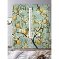 thumbnail image 2 of Flower Lemon Sheer Curtains for Living Room Bedroom Spring Summer Watercolor Leaves Plant Sheer Curtains 96 Inch Long 2 Panels Set Light Filtering Curtain Window Treatments Drapes for Dining Room, 2 of 6