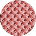 thumbnail image 1 of Ahgly Company Machine Washable Indoor Round Transitional Pastel Pink Area Rugs, 4' Round, 1 of 7