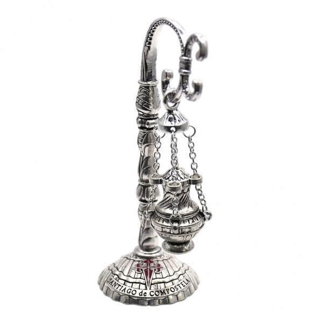 Quemador de incienso,Quemador de incienso de carbón,recogedor de cenizas con tapa,Incensario colgante de iglesia cristiana con cadena,Soporte de incienso para decoración de mesa de oficina en