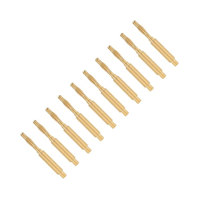 Instrument Test Tool, Banana Plug CNC Technology Gold Plated 10PCS For Electric Equipment