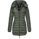 thumbnail image 3 of Women Warm Hooded Down Jacket Casual Slim Coat Puffer Jacket Women Quilted Lightweight Puffer Jacket-khaki, 3 of 3