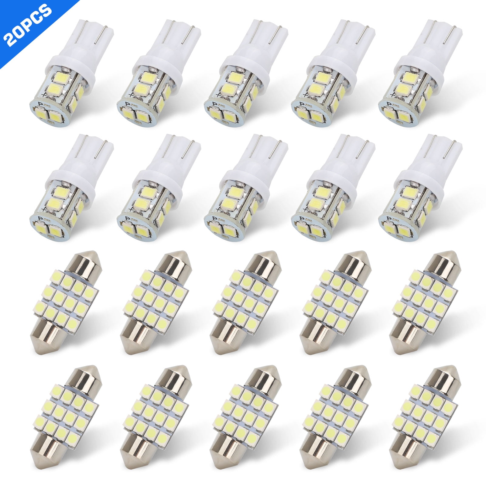 OCPTY T10 LED Light Bulb 194 168 W5W Extremely Bright LED Bulb Replacement fit for Backup Light Car Interior Dome License Plate Door Lights T10 6000K White