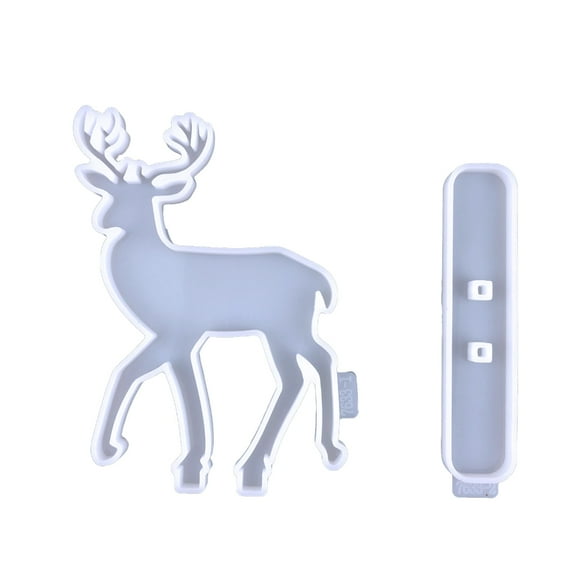 2Pcs Christmas Deer Resin Molds Set,Deer Silicone Epoxy Resin Casting Molds for DIY Craft, Table Decoration,Home Decor,