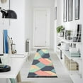 thumbnail image 4 of Yayeee Runner Rug for Bedroom 2'x6' Machine Washable Hallway Non Slip Mat, Pink Cubes, 4 of 8