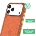 thumbnail image 4 of onn Sparkle Phone Case for iPhone 17 Pro - Orange with Gold Glitter, 4 of 6