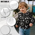thumbnail image 7 of Xoenoiee Sun Moon Star Print Toddler Girls Round Neck Sweatshirt Sweaters for Kids Long Sleeve Ruffle Pullover Tops Spring Fall Winter Clothes, Size 1-2 Years, 7 of 7