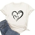 thumbnail image 6 of Zivyakyron Summer Womens T Shirts Short Sleeve Tops for Women Trendy Casual Graphics Going Out Loose Valentine's Day Tops, 6 of 7