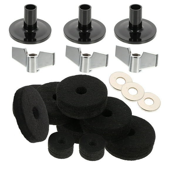 Luxshiny Drum Cymbal Washers Set - Metal Felt Pads to Prevent Collision and Protect Cymbals for Drummers