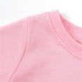 thumbnail image 5 of LNMQLPDBS Girls' Clothing Sets Cloth Splice Satin Ruffle Hem Solid Color Crewneck Short Sleeve Tshirt + Shorts 3pcs Outfits Clothes Toddler Girl Summer Sets for School Daily Home Pink 5-6 Years, 5 of 7