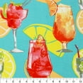 thumbnail image 4 of Berkshire Home 100% Polyester 54" Width Indoor/Outdoor Party Time Aqua Fabric, by the Yard., 4 of 4